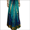 Peacockblue Pattu Parikine with mixedgreen  border - SPM-18 - Click here to View more details about this Product